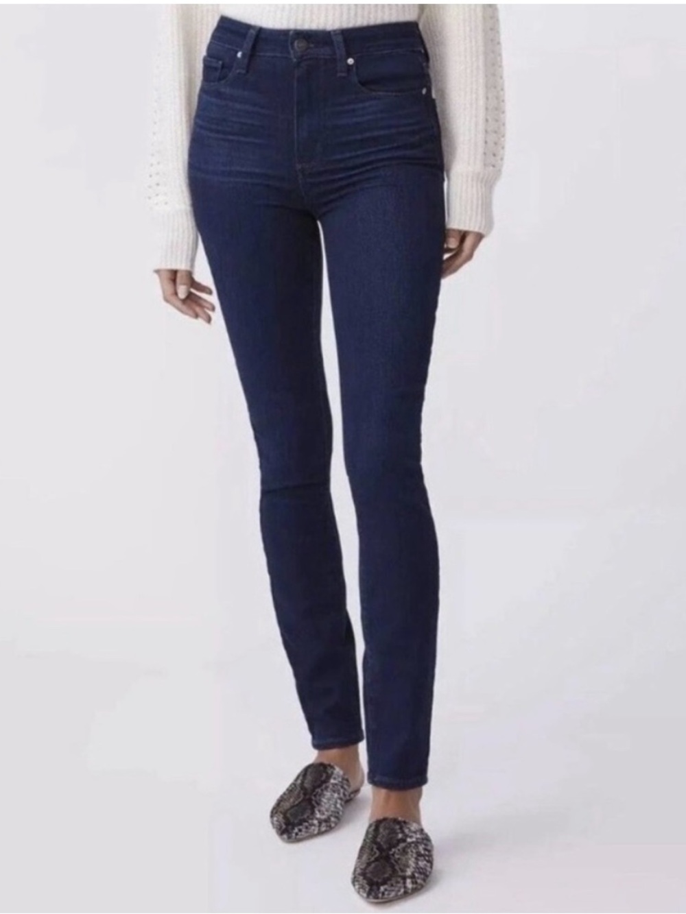 Paige Margot Ultra Skinny Jeans Super High Rise Waist Dark Wash Indigo Blue 26
